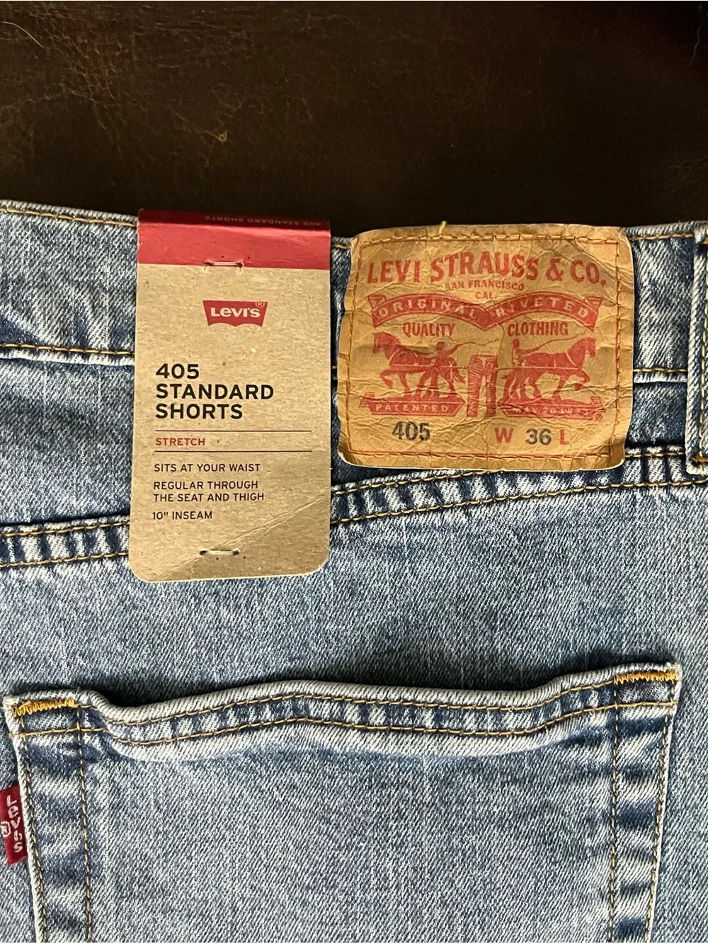 Men's Levi’s Stonewashed Denim Shorts. NWT Sz36